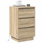 Preview: Nachttisch Sonoma-Eiche 39 x 34,5 x 65 cm Holzwerkstoff