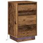 Preview: Nachttisch Altholz 39 x 34,5 x 65 cm Holzwerkstoff