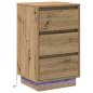 Preview: Nachttisch Artisan-Eiche 39 x 34,5 x 65 cm Holzwerkstoff
