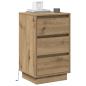 Preview: Nachttisch Artisan-Eiche 39 x 34,5 x 65 cm Holzwerkstoff