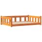 Preview: Hundebett Wachsbraun 100 x 70 x 28 cm Massives Kiefernholz