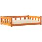 Preview: Hundebett Wachsbraun 100 x 70 x 28 cm Massives Kiefernholz