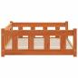 Preview: Hundebett Wachsbraun 100 x 70 x 28 cm Massives Kiefernholz