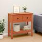 Preview: ARDEBO.de - Konsolentisch Wachsbraun 75 x 35 x 75 cm Massives Kiefernholz