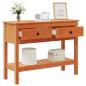 Preview: Konsolentisch Wachsbraun 100 x 35 x 75 cm Massives Kiefernholz