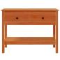 Preview: Konsolentisch Wachsbraun 100 x 35 x 75 cm Massives Kiefernholz