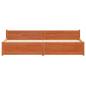 Preview: Bettrahmen mit Kopfteil Wachsbraun 205,5 x 205,5 x 51 cm