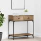 Preview: ARDEBO.de - Konsolentisch Artisan-Eiche 75 x 34,5 x 75 cm Holzwerkstoff