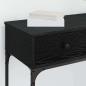 Preview: Konsolentisch Schwarz Eichen-Optik 75 x 34,5 x 75 cm