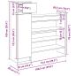 Preview: Schuhschrank 100,5 x 28 x 100 cm Holzwerkstoff