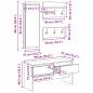 Preview: Flurmöbel-Set 4 Stk. Altholz 90 x 31 x 46,5 cm Holzwerkstoff