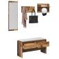 Preview: Flurmöbel-Set 4 Stk. Altholz 90 x 31 x 46,5 cm Holzwerkstoff