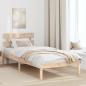 Preview: ARDEBO.de - Bettgestell mit Kopfteil Braun 90 x 190 cm Massivholz Kiefer
