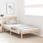 Preview: Bettgestell mit Kopfteil Braun 90 x 190 cm Massivholz Kiefer