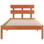 Preview: Bettgestell mit Kopfteil Braun 90 x 190 cm Massivholz Kiefer