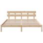 Preview: Bettgestell mit Kopfteil Braun 180 x 200 cm Massivholz Kiefer