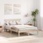 Preview: Bettgestell mit Kopfteil Braun 140 x 190 cm Massivholz Kiefer
