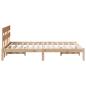 Preview: Bettgestell mit Kopfteil Braun 135 x 190 cm Massivholz Kiefer
