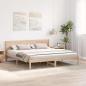 Preview: Bettgestell Braun 200 x 200 cm Massivholz Kiefer