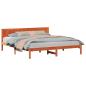 Preview: Bettgestell Braun 200 x 200 cm Massivholz Kiefer