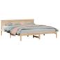 Preview: Bettgestell Braun 180 x 200 cm Massivholz Kiefer