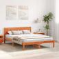 Preview: Bettgestell Braun 160 x 200 cm Massivholz Kiefer