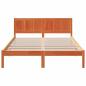Preview: Bettgestell Braun 160 x 200 cm Massivholz Kiefer