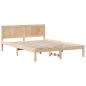 Preview: Bettgestell Braun 150 x 200 cm Massivholz Kiefer