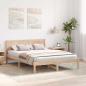 Preview: Bettgestell Braun 140 x 200 cm Massivholz Kiefer