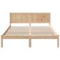 Preview: Bettgestell Braun 140 x 200 cm Massivholz Kiefer