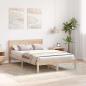 Preview: Bettgestell Braun 140 x 190 cm Massivholz Kiefer