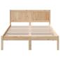 Preview: Bettgestell Braun 140 x 190 cm Massivholz Kiefer