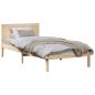 Preview: Bettgestell Braun 90 x 200 cm Massivholz Kiefer