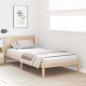 Preview: Bettgestell Braun 90 x 200 cm Massivholz Kiefer