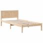 Preview: Bettgestell Braun 90 x 200 cm Massivholz Kiefer