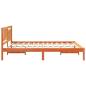 Preview: Bettrahmen Wachsbraun 160 x 200 cm Massives Kiefernholz