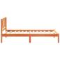 Preview: Bettrahmen Wachsbraun 90 x 190 cm Massives Kiefernholz