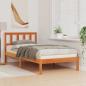 Preview: Bettrahmen Wachsbraun 75 x 190 cm Massives Kiefernholz