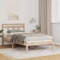 Preview: ARDEBO.de - Bettrahmen Braun 75 x 190 cm Massives Kiefernholz