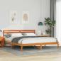 Preview: ARDEBO.de - Bettrahmen Braun 200 x 200 cm Massives Kiefernholz
