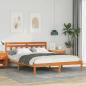 Preview: ARDEBO.de - Bettrahmen Braun 160 x 200 cm Massives Kiefernholz