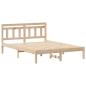 Preview: Bettrahmen Braun 135 x 190 cm Massives Kiefernholz