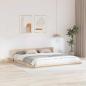 Preview: ARDEBO.de - Bettgestell Braun 200 x 200 cm Holz
