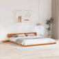 Preview: ARDEBO.de - Bettgestell Braun 200 x 200 cm Holz