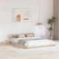 Preview: ARDEBO.de - Bettgestell Braun 150 x 200 cm Holz