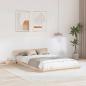 Preview: ARDEBO.de - Bettgestell Braun 135 x 190 cm Holz