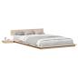 Preview: Bettgestell Braun 135 x 190 cm Holz