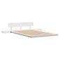 Preview: Bettgestell mit Kopfteil mit Speicher Braun 135 x 190 cm Holz