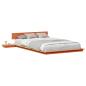 Preview: Bettgestell Braun 135 x 190 cm Holz