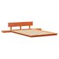 Preview: Bettgestell Braun 135 x 190 cm Holz